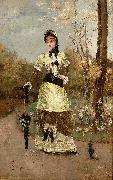 Alfred Stevens La Parisienne oil on canvas